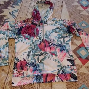 Large floral sweatshirt